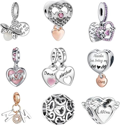 9PCS European Charms Beads Pendant For Bracelet, Charms DIY Bracelets Necklace Jewellery Gift in Saudi Arabia