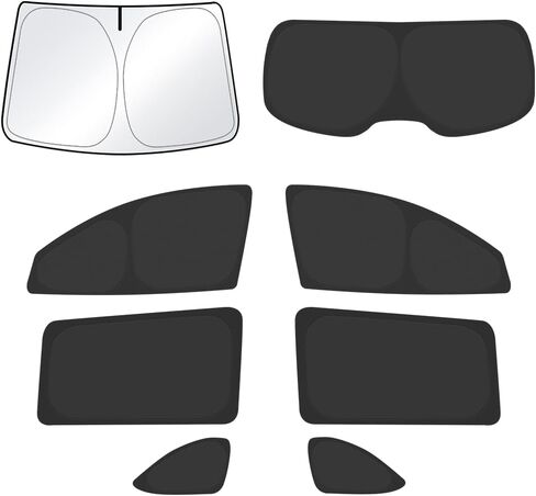نافذة Sunshade ملائمة ل Toyota Highlander 2014-2019 الملحقات ， الزجاج الأمامي Sun Shade Side Cover Kit Block أشعة الحرارة الحرارية للحفاظ على محاصر الحدود in Kuwait