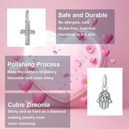 9PCS European Charms Beads Pendant For Bracelet, Charms DIY Bracelets Necklace Jewellery Gift in Kuwait