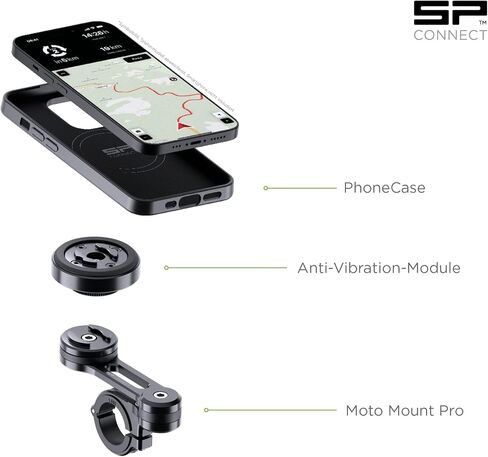 حامل هاتف SP CONNECT للدراجة النارية | حامل هاتف من الألومنيوم من فئة الطائرات للدراجات النارية ATV Quad Harley Davidson Scooter | ملحقات مقود الدراجة للهاتف الخلوي iPhone GPS Samsung Sport in Kuwait