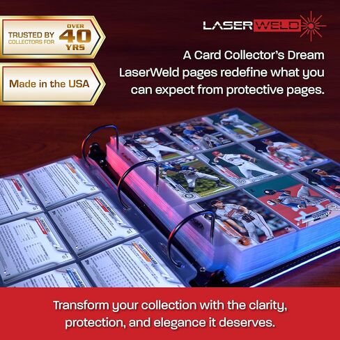 LaserWeld 9 صفحات جيب 50 BCW LaserWeld 9 صفحات جيب | صفحات جيب ممتازة مسطحة للغاية وواضحة للبطاقات - حزمة من 50 صفحة | أغلفة بطاقات التداول لحزمة Pokemom وMTG وYugioh وMorePage in Kuwait
