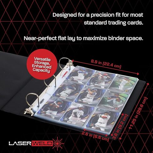 LaserWeld 9 صفحات جيب 50 BCW LaserWeld 9 صفحات جيب | صفحات جيب ممتازة مسطحة للغاية وواضحة للبطاقات - حزمة من 50 صفحة | أغلفة بطاقات التداول لحزمة Pokemom وMTG وYugioh وMorePage in Kuwait