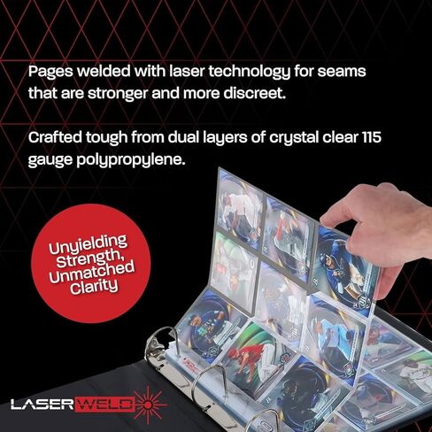 LaserWeld 9 صفحات جيب 50 BCW LaserWeld 9 صفحات جيب | صفحات جيب ممتازة مسطحة للغاية وواضحة للبطاقات - حزمة من 50 صفحة | أغلفة بطاقات التداول لحزمة Pokemom وMTG وYugioh وMorePage in Kuwait