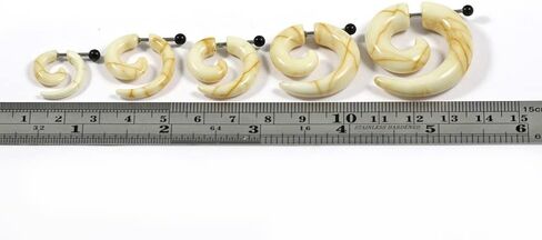نمط الرخام الحلزوني للأشعة فوق البنفسجية مع 16 Gauge 316L Surgical Steel Fake Ear Clop - Fauxs Slop - Gauge قرط الجسم مجوهرات ثقب الجسم in Saudi Arabia