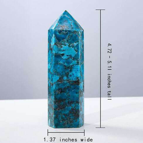 Runyangshi Large Clear Quartz Healing Crystal Wand 4.72"-5" Natural Crystal Tower 6 Faceted Single Point Crystal Prism Wand Natural Quartz Stones for Meditation Reiki Chakra Therapy Home Decor Gift in Saudi Arabia