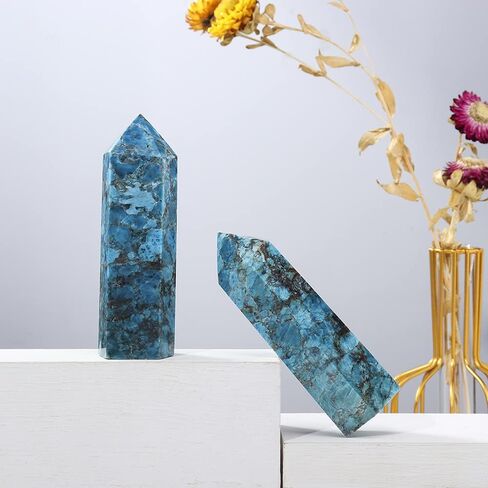 Runyangshi Large Clear Quartz Healing Crystal Wand 4.72"-5" Natural Crystal Tower 6 Faceted Single Point Crystal Prism Wand Natural Quartz Stones for Meditation Reiki Chakra Therapy Home Decor Gift in Saudi Arabia