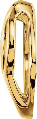 Semi-Polished 14k Yellow Gold Pendant Enhancer Fine Jewelry for Women Gifts for Her (22.75x17mm, Mounting Only, Not All Stones Included) in Saudi Arabia