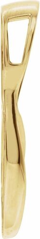Semi-Polished 14k Yellow Gold Pendant Enhancer Fine Jewelry for Women Gifts for Her (32x12mm, Mounting Only, Not All Stones Included) in Saudi Arabia