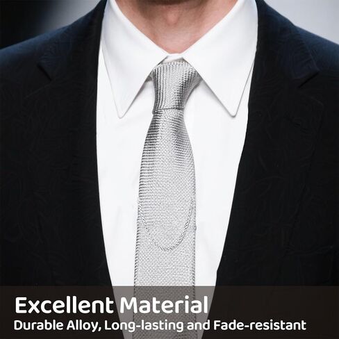 2 Packs Tie Chain for Men – Fashion Necktie Clips and Chains, Men’s Accessories with Ring Clasps for Suits, Neckties, Vests & Trousers – Elegant Tie Pins and Tacks for Business and Wedding Wear in Saudi Arabia