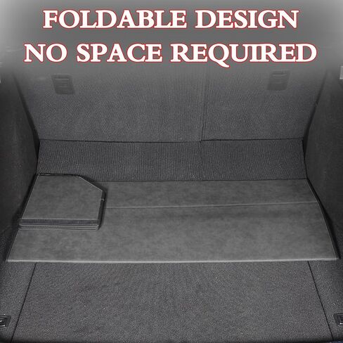 منظم الجذع لفورد برونكو/سبورت 2021-2025 - صندوق تخزين من جلد الكانتارا الرمادي ، الدقة المصممة خصيصًا ، تعظيم التخزين الخاص بك ، مربعات منظمة جذع كبيرة قابلة للطي مع 3 مقصورات in Kuwait