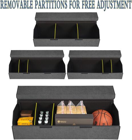 منظم الجذع لفورد برونكو/سبورت 2021-2025 - صندوق تخزين من جلد الكانتارا الرمادي ، الدقة المصممة خصيصًا ، تعظيم التخزين الخاص بك ، مربعات منظمة جذع كبيرة قابلة للطي مع 3 مقصورات in Kuwait