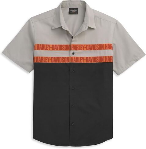 Harley-Davidson® Men's Logo Button Down Shirt - 96456-21VM in Saudi Arabia