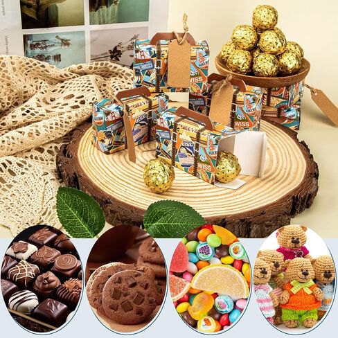 VGOODALL 50PCS Suitcase Favor Boxes, Mini Suitcase Party Favor Box Vintage Style with Tags, Wedding Travel Theme Party Decor in Saudi Arabia