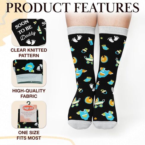 ZAGKOO Socks for Women, Men - Expecting Gift for New Mom Dad Parents Pregnancy Women - Christmas Gifts for First Time Parents in Kuwait
