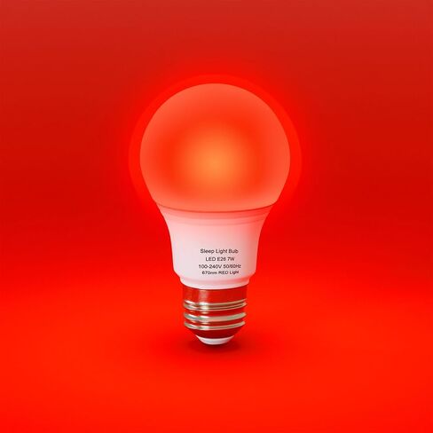 Red Light Sleep Bulb, A19 E26 Base, 670nm Wavelength, Melatonin Support, Sleep Aid in Saudi Arabia