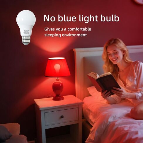 Red Light Sleep Bulb, A19 E26 Base, 670nm Wavelength, Melatonin Support, Sleep Aid in Saudi Arabia