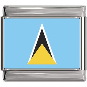 Saint Lucia Flag Italian Charm in Saudi Arabia