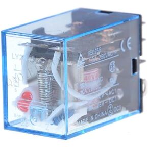 1PCS الغرض العام LY2NJ HH62P التتابع الكهرومغناطيسي الإلكترونية مؤشر LED 10A 8 دبابيس DPDT AC/DC 12V 24V 110V 220V (36V-DC) in Kuwait
