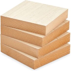 Unfinished Wood Blocks for Crafts, Painting, Wood Burning (8 x 8 x 1 in, 4 Pack) in Kuwait