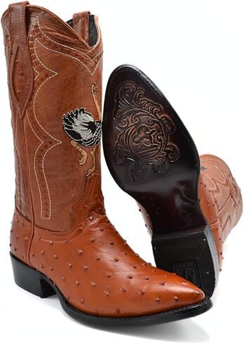 Joe Boots 901 Classic Mens Western Boot Exotic Gostrich Print أصلي جلدي J in Kuwait