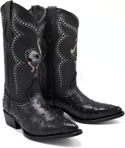 Joe Boots 901 Classic Mens Western Boot Exotic Gostrich Print أصلي جلدي J in Kuwait