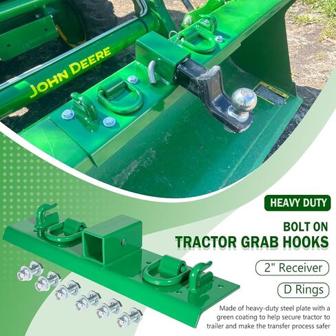 2024 Upgraded Heavy Duty Bolt on Compact Tractor Grab Hooks 2" Receiver fit for John Deere 1025R 2320 2520 2720 2025R 2032R 2038R 3032E 4010 4100 4110 4115 in Saudi Arabia