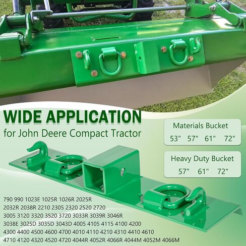 2024 Upgraded Heavy Duty Bolt on Compact Tractor Grab Hooks 2" Receiver fit for John Deere 1025R 2320 2520 2720 2025R 2032R 2038R 3032E 4010 4100 4110 4115 in Saudi Arabia