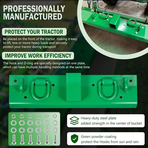 2024 Upgraded Heavy Duty Bolt on Compact Tractor Grab Hooks 2" Receiver fit for John Deere 1025R 2320 2520 2720 2025R 2032R 2038R 3032E 4010 4100 4110 4115 in Saudi Arabia