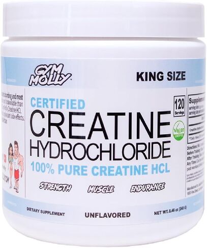Creatine Hydrochloride Powder | Creatine HCL Powder | Highly Soluble Creatine Hydrochloride | 750mg | Unflavored | Vegan | 75 Servings in Saudi Arabia
