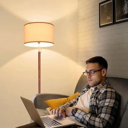 Floor Lamp with Reading Light, Tall Lamp for Living Room Corner, Pole Lamp Standing Lamp Tall Light for Living Room, Bedroom, Corner, Den, Office. No Bulbs (2 Head) in Saudi Arabia