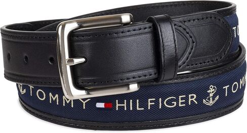 Tommy Hilfiger Men's Fabric Inlay Casual Belt with Classic Harness Buckle in Saudi Arabia