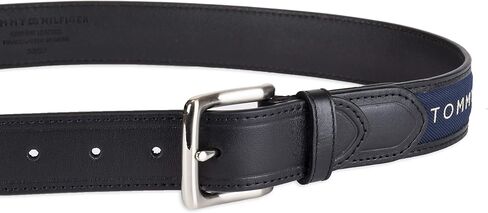 Tommy Hilfiger Men's Fabric Inlay Casual Belt with Classic Harness Buckle in Saudi Arabia