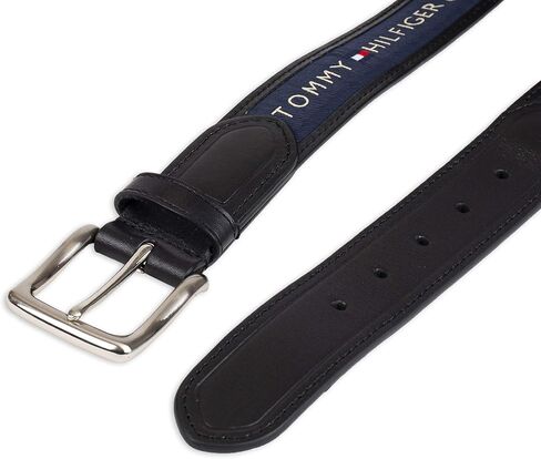 Tommy Hilfiger Men's Fabric Inlay Casual Belt with Classic Harness Buckle in Saudi Arabia