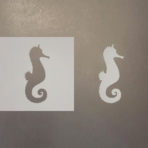 Seahorse 3 استنسل Mylar القابل لإعادة الاستخدام - الحرف الفنية لوازم أحجام جديدة (4 ") in Saudi Arabia