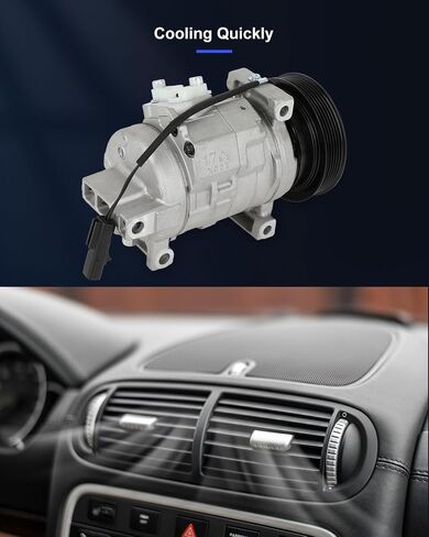 ECCPP AC Compressor with Clutch 2004-2006 Replacement for M-itsubishi Lancer Outlander 2.4L CO 10845AC in Saudi Arabia