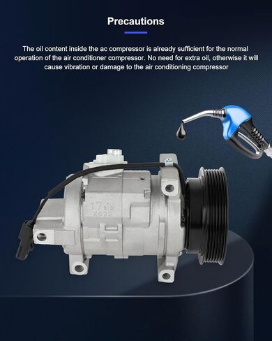 ECCPP AC Compressor with Clutch 2004-2006 Replacement for M-itsubishi Lancer Outlander 2.4L CO 10845AC in Saudi Arabia