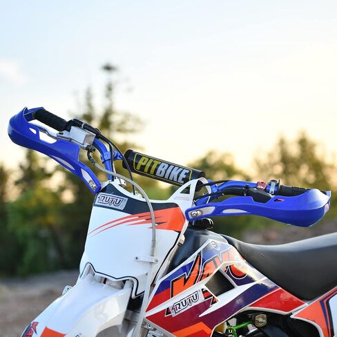 RUTU 7/8" Dirt Bike Handlebars with Aluminum Reinforced Motrocycle Handguards, Foam Chest Protection Pad, All-Round Protection for CRF YZF KXF KLX RMZ DRZ Pit Dirt Bike Motocross ATV Quad - Black in Kuwait
