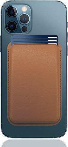 Magnetic Wallet Compatible with MagSafe for iPhone 17 16 15 14 13 12 Pro Max Plus Model, None-Cutout Mag 3 Safe Card Holder Stick on for Apple Cell Phone, White in Saudi Arabia