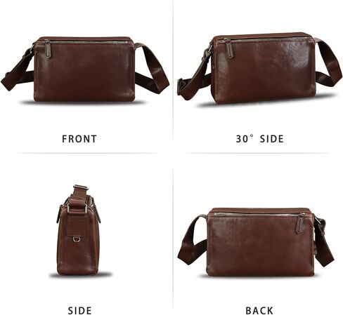 Genuine Leather Messenger Bag for Men Vintage Real Soft Leather Shoulder Bag Crossbody Bag Satchael Purse in Saudi Arabia