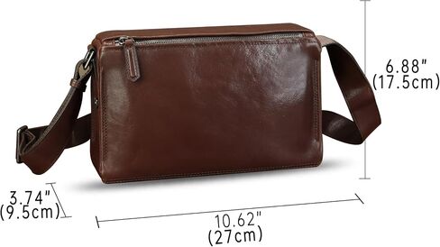 Genuine Leather Messenger Bag for Men Vintage Real Soft Leather Shoulder Bag Crossbody Bag Satchael Purse in Saudi Arabia