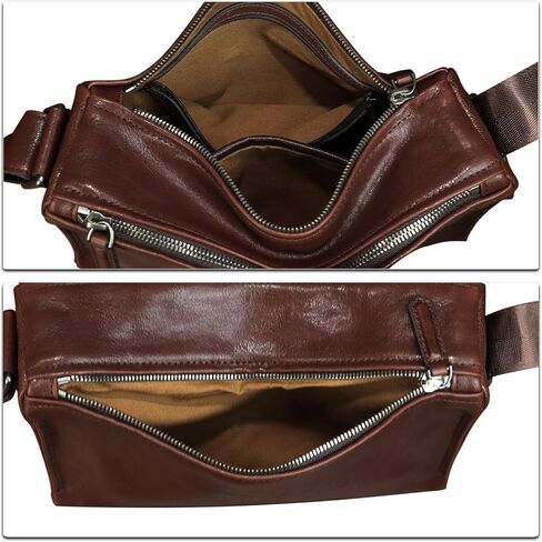 Genuine Leather Messenger Bag for Men Vintage Real Soft Leather Shoulder Bag Crossbody Bag Satchael Purse in Saudi Arabia