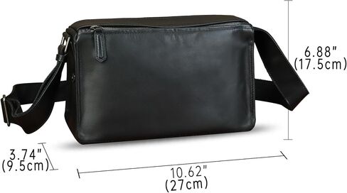 Genuine Leather Messenger Bag for Men Vintage Real Soft Leather Shoulder Bag Crossbody Bag Satchael Purse in Saudi Arabia