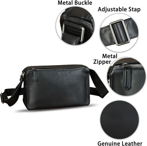 Genuine Leather Messenger Bag for Men Vintage Real Soft Leather Shoulder Bag Crossbody Bag Satchael Purse in Saudi Arabia