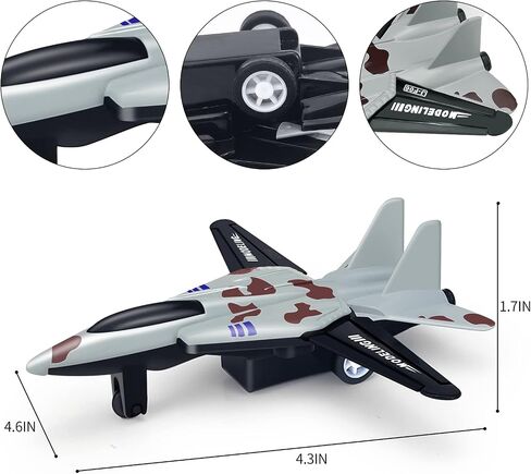 15 Pack Toy Airplane, Mini Diecast Airplane Toys for Boys Girls 3 4-8 9 Years, Pull Back Alloy Model Planes Aeroplane Toys for Kids Birthday Cake Toppers Party Favors, 6 Colors in Saudi Arabia