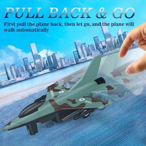 15 Pack Toy Airplane, Mini Diecast Airplane Toys for Boys Girls 3 4-8 9 Years, Pull Back Alloy Model Planes Aeroplane Toys for Kids Birthday Cake Toppers Party Favors, 6 Colors in Saudi Arabia