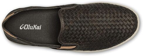 OLUKAI Lae'ahi Lauhala Men's Woven Leather Shoes, Versatile Everyday Leather Sneakers, Easy Slip On Design, All-Day Wear & Comfort in Saudi Arabia