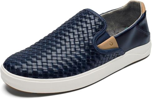 OLUKAI Lae'ahi Lauhala Men's Woven Leather Shoes, Versatile Everyday Leather Sneakers, Easy Slip On Design, All-Day Wear & Comfort in Saudi Arabia