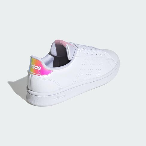 حذاء تنس Adidas Women's Advantage Base Court، زهور بيضاء، مقاس 6 in Kuwait