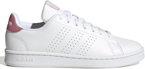 حذاء تنس Adidas Women's Advantage Base Court، زهور بيضاء، مقاس 6 in Kuwait