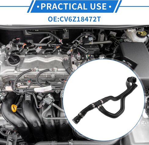 HVAC Heater Hose Compatible for Ford Escape 2013-2019, Durable Rubber Black Engine Water Heater Hose in Saudi Arabia